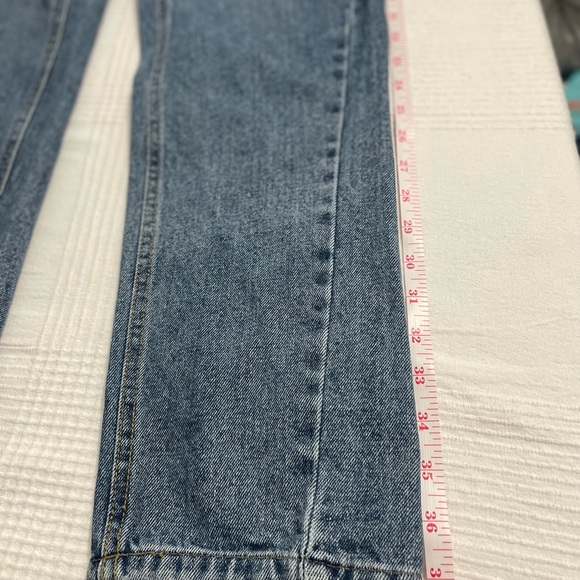 OAK + FORT Barrel Jeans Size Medium High Rise Medium Wash Cotton Blue Denim - Picture 2 of 9